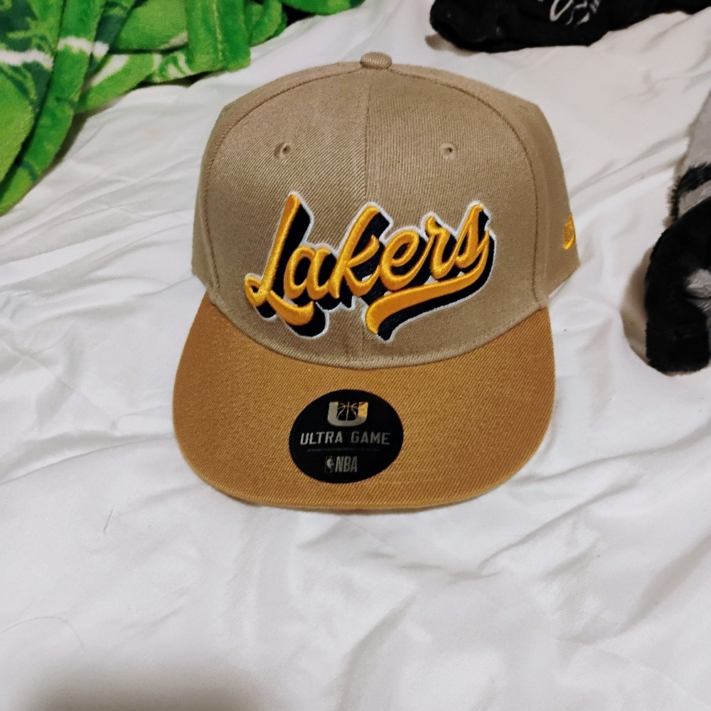 NBA Lakers Tan and Gold Cap
